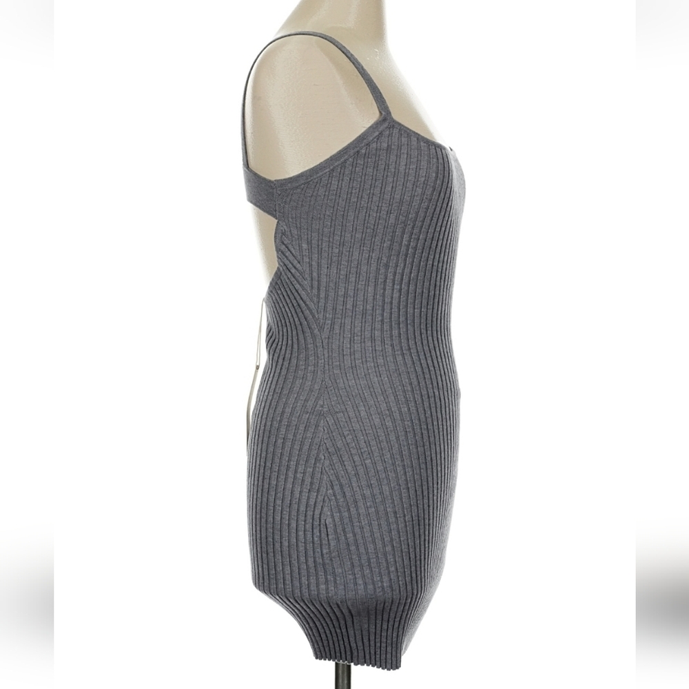 💥Sale💥NWT Endless Blu Ribbed Knit Mini Dress in Heathered Purple - Picture 3 of 6